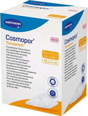 Obrázok produktu pre Cosmopor transparentn filmov obvz 5x7,2 cm steriln 50 ks