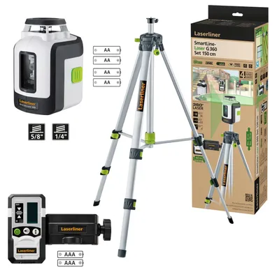 Obrázok produktu pre Laserliner 081.118E, 30 m, 0,3 mm/m, 4°, 515 nm, 515 nm (< 1 mW), Rotačný