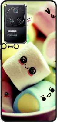Produktbild von König Design Hülle kompatibel mit Xiaomi Poco F4 Kunststoff Soft Handyhülle - Handy Case Marshmallows