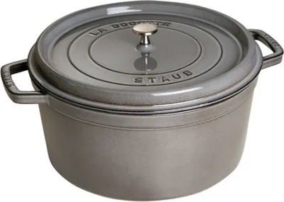 Produktbild von Staub Guss Cocotte, rund Graphitgrau 28 cm