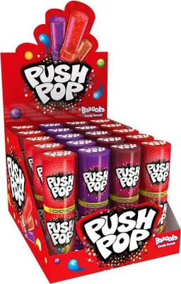 Produktbild von Bazooka Push Pop Mixed Flavours (20 x 15g)