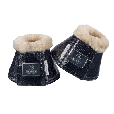 Produktbild von Eskadron Platinum Hufglocken, Sprungglocken " CROCO FAUXFUR " 1 Paar Farbe - navy Größe - M