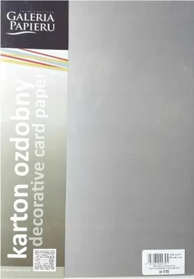 Zdjęcie produktu dla Galeria Papieru papier dekoracyjny Millenium srebrny 220g, 20szt