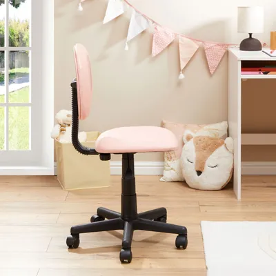 Produktbild von Drehstuhl UNICORN für Kinder Kunstleder in rosa, Kinderschreibtischstuhl höhenverstellbar ergonomisch mit Einhorn Motiv, Schreibtischstuhl auf Rollen