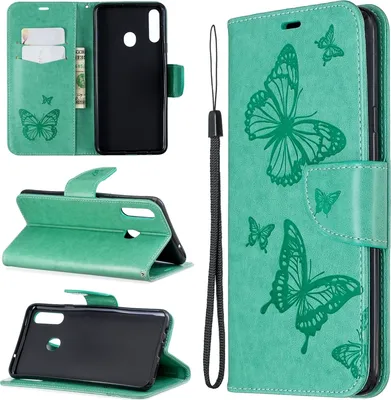 Produktbild von Mobigear Butterfly  Samsung Galaxy A20s Hülle Klapphülle Geldbörse - Türkis