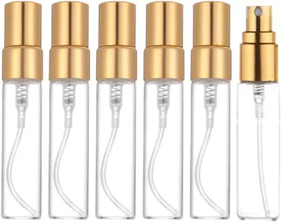 Obrázok produktu pre Sprejové fľaše 5 ml, Zlato, Opakovane použiteľné, Na cesty