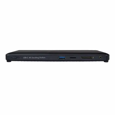 Produktbild von V7 DOCKUCPT3D, Kabelgebunden, USB 3.2 Gen 2 (3.1 Gen 2) Type-C, 100 W, 3,5 mm, 10,100,1000 Mbit/s, Schwarz