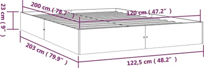 Produktbild von vidaXL Massivholzbett ohne Matratze 120x200 cm