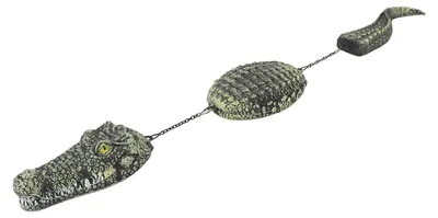 Krokodil-Attrappe, 83,5 cm, Kunststoff, für Teich & Garten