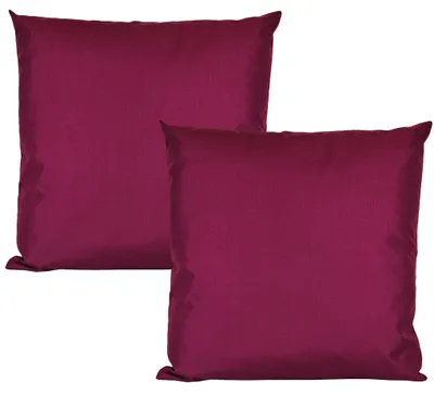 Produktbild von JACK 2er Set 50x50cm Outdoor Kissenhülle Kissenbezug Wasserfest Sitzkissen Lounge Kissen Garten Stuhl Lotus Effekt, Farbe:Bordeaux