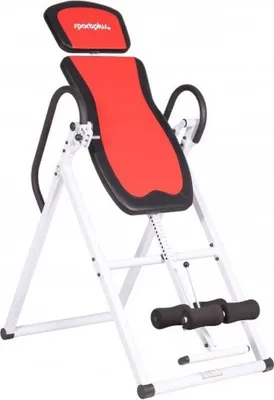 A white background studio shot of an inversion table.