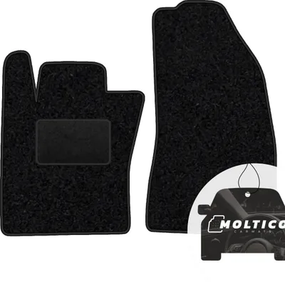 Produktbild von moto-MOLTICO Vorne Fußmatten Auto Velours Autoteppiche Schwarz Automatten Set 2-teilig passend für Jeep Renegade ab 2014
