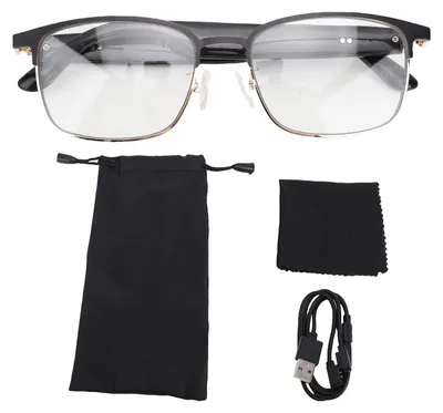 Produktbild von Intelligente Bluetooth-Brille, integriertes Mikrofon und Lautsprecher, Sprachsteuerung, kabellose Sonnenbrille für den Außenbereich, Gold