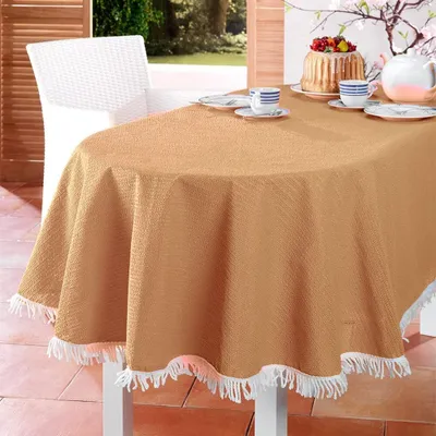 Produktbild von EMHELLE Gartentischdecke Garten Balkon Terrasse 150 x 210 cm Oval, Beige