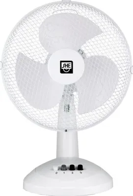 Produktbild von SHE Tischventilator 40W 40cm osz. stufenlose Neigung weiß SHE40TI2001