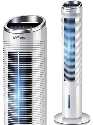 Image de Ventilateur colonne - Ventilateur sur pied sans pales - Avec télécommande - Oscillation à 50° - 3 modes et 3 vitesses - Minuterie 1 à 8 h - 101 cm, silencieux