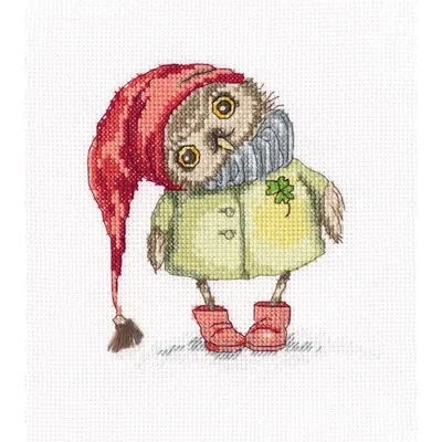 Productafbeelding van Kruissteekset "Winterwandeling", telpatroon, Aida 14, 15x16 cm