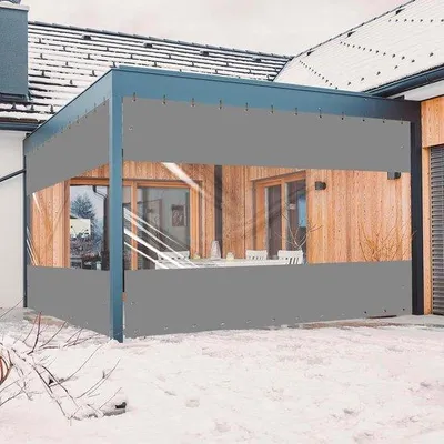 Produktbild von Famanu Pavillon-Zelt Transparent - Wind- und wasserdicht - 2 x 2,5 m - Grau