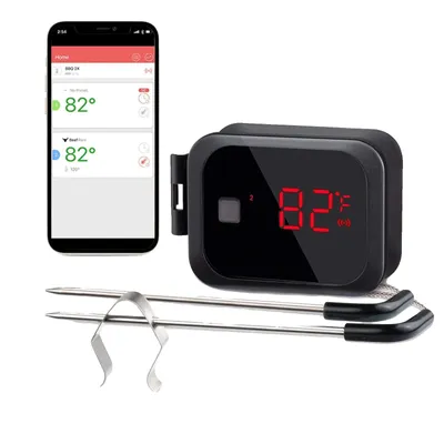 Obrázek produktu pro Teploměr na maso Bluetooth, dvě sondy, teplotní alarm, podle obrázku
