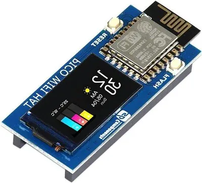 Produktbild von IoT-Modul mit integriertem LCD-Display - 40-Pin - Schwarz - WiFi-HAT - ESP8266-Modul