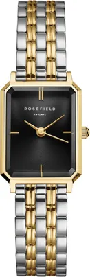 Produktbild von ROSEFIELD Damenuhr OCTAGON XS Bicolor Schwarz-Gold-Silber OBDSG-O88