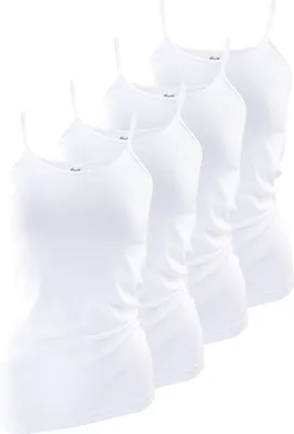 Produktbild von Yenita® Tank Top 4er Set, mit Satinband-Einfassung 36/38