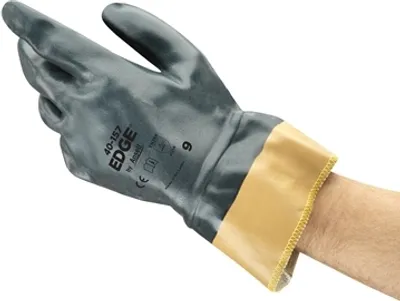 Produktbild von ANSELL EDGE 40-157 Robuste, atmungsaktive Handschuhe mit Sicherheitsstulpe, Größe 9