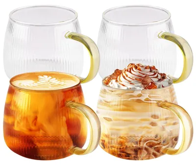 Produktbild von Set mit 4 transparenten Teegläsern, 350 ml