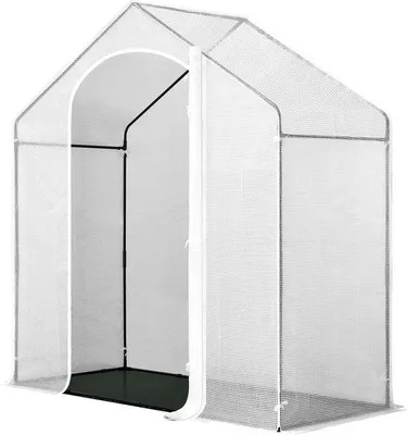 Produktbild von Famanu Gewächshaus - 200 x 80 x 200 cm - Weiß mit Tür und 2 Fenstern