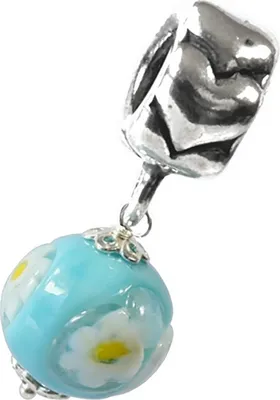 Produktbild von Carlo Biagi Dangle Bead Gänseblume blau European Beads BDMGD02