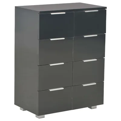 Produktbild von vidaXL Sideboard Hochglanz-Schwarz 60x35x80 cm Holzwerkstoff