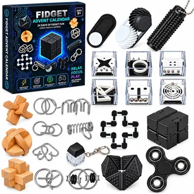 Produktbild von Fidget Adventskalender 2026 Knobelspiele Weihnachten Spielzeug für Kinder