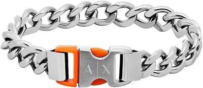 Zdjęcie produktu dla Bransoletki Bransoletka łańcuszkowa Armani Exchange Silver Collection Logo - mężczyzna