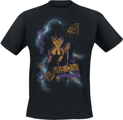 Produktbild von Batman T-Shirt Herren Catwoman - Meow schwarz XXL