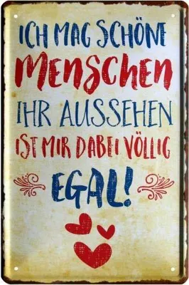 Metallschild 20x30 cm, Retro-Spruch, Vintage-Deko