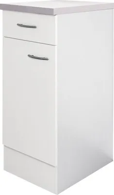 Produktbild von Flex Well Unterschrank mit Schublade und Drehtür Wito BxTxH 30 x 60 x 85 cm weiß matt zerlegt Anschlag reversibel 000069