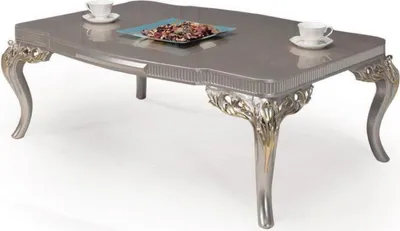 Casa Padrino Luxus Barock Couchtisch Art Deco Classic Silber / Gold