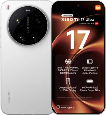 Produktbild von Xiaomi 17 Ultra Weiß 16 Gigabyte 512 Gigabyte
