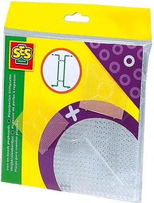 Produktbild von SES Creative Beedz 00787 Bügelperlen Zusammensteckbare Stiftplatten – 2 Transparente Platten, Erweiterbar, Ideal für Kinder ab 5 Jahren, Stecktafel, 2 Stück(e), Weiß, Junge/Mädchen, 5 Jahr(e), 12 Jahr(e)