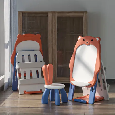 Produktbild von 360Home Zeichentafel Kinder Magnetische wischbar multifunktional Bär faltbar Rot