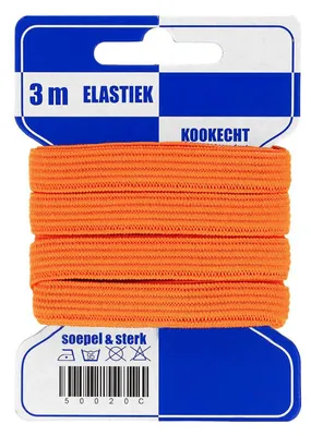 3 m Gummilitze Gummiband 10 mm orange