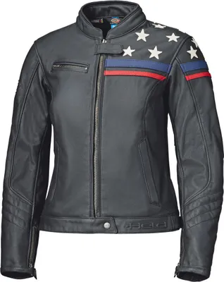 Produktbild von Held Midway Damen Motorrad Lederjacke, schwarz/weiß, 42