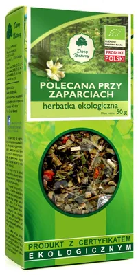 HERBATKA POLECANA PRZY ZAPARCIACH BIO 50 g - DARY NATURY