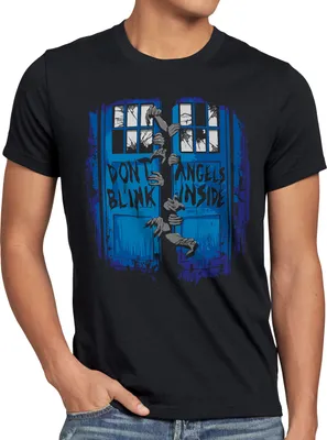 Produktbild von A.N.T. Don't Blink Herren T-Shirt zeitreise timelord notrufzelle