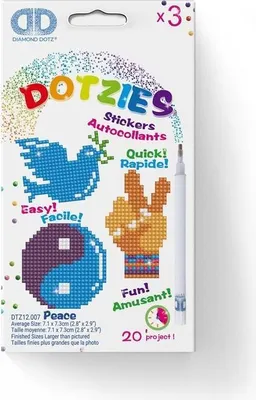 Obrázek produktu pro Diamon Dotz - Mírové samolepky 3ks