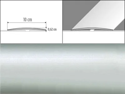 Immagine prodotto di Listelli di transizione A72 - SAMOLEPIACE larghezza 10 x altezza 0,62 x lunghezza 100 cm - argento
