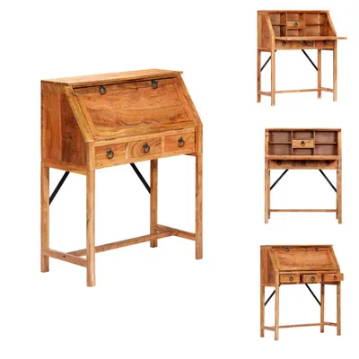 Produktbild von vidaXL Schreibtisch 90×40×107 cm Massivholz Akazie -  Schreibtische