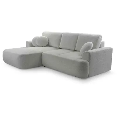 Produktbild von Ecksofa mit Schlaffunktion VENTO, Ottomane Links, L-Form, Farbe: Hellgrau (Coral75)
