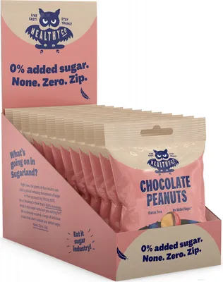 Produktbild von HealthyCo Chocolate Peanuts (12x40g) Chocolate Peanut - Funktionelle Lebensmittel - Eiweiß-Snacks