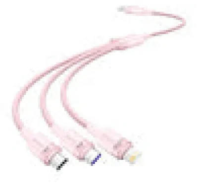 Immagine prodotto di USB 2.0 A to 3-in-1 6A cable Vention CTRPG 1.5M (pink)